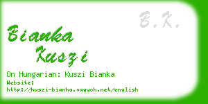 bianka kuszi business card